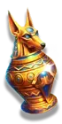 Anubis Statue symbol on the Coins of Ra Deluxe Hold and Win paytable